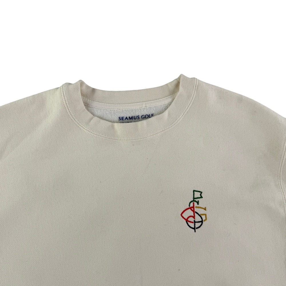 Seamus Golf Crewneck XL Cream Fleece Sweatshirt Embroidered Logo Portland